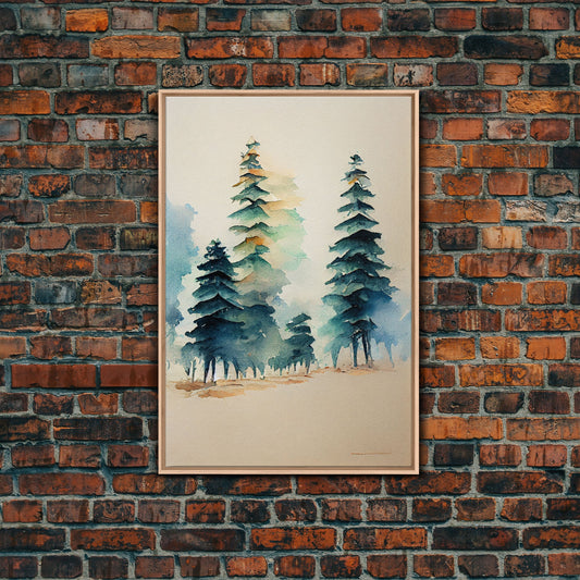 Alpine Haze - Watercolor Canvas Print