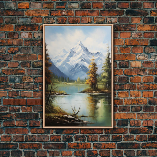 Alpine Reflection: A Giclée Framed Masterpiece