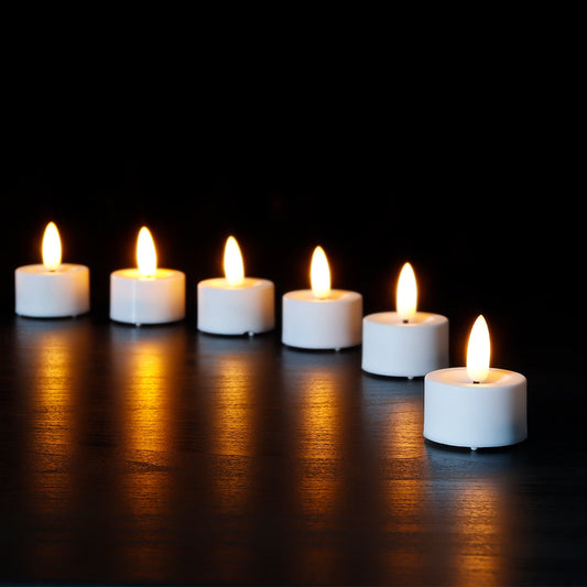 12-Pack Flickering Flameless Tea Light Candles (Warm White)