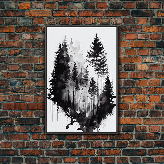 Mysterious Forest II - Watercolor Canvas Print