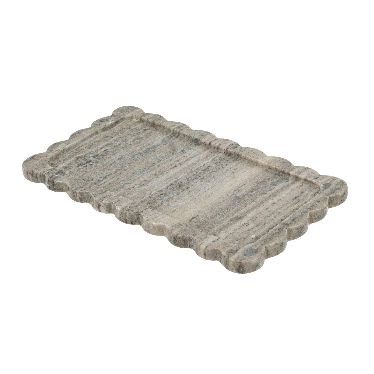 The Scalloped Marble Vanity Tray
