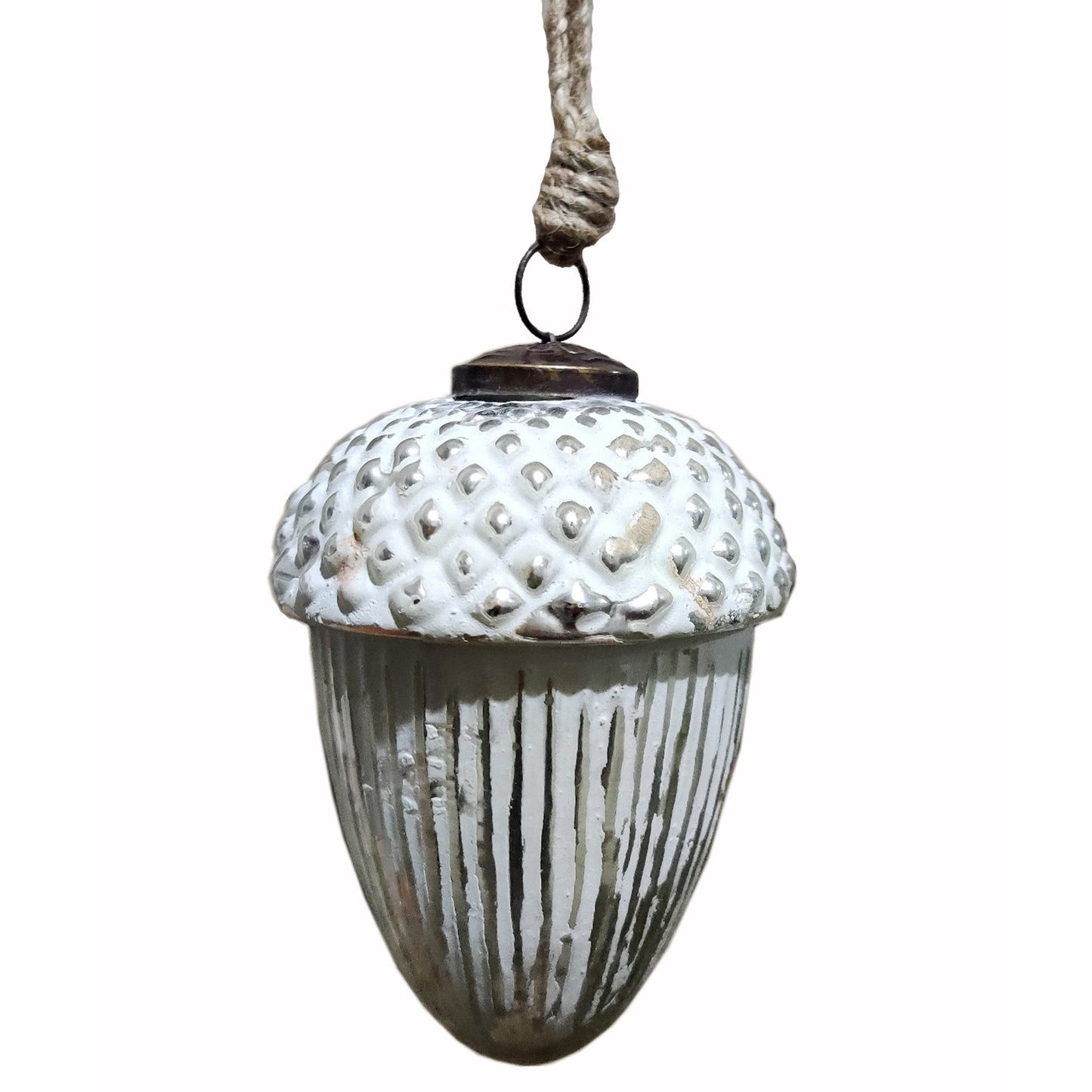 Glass Acorn Ornaments - Set of 4