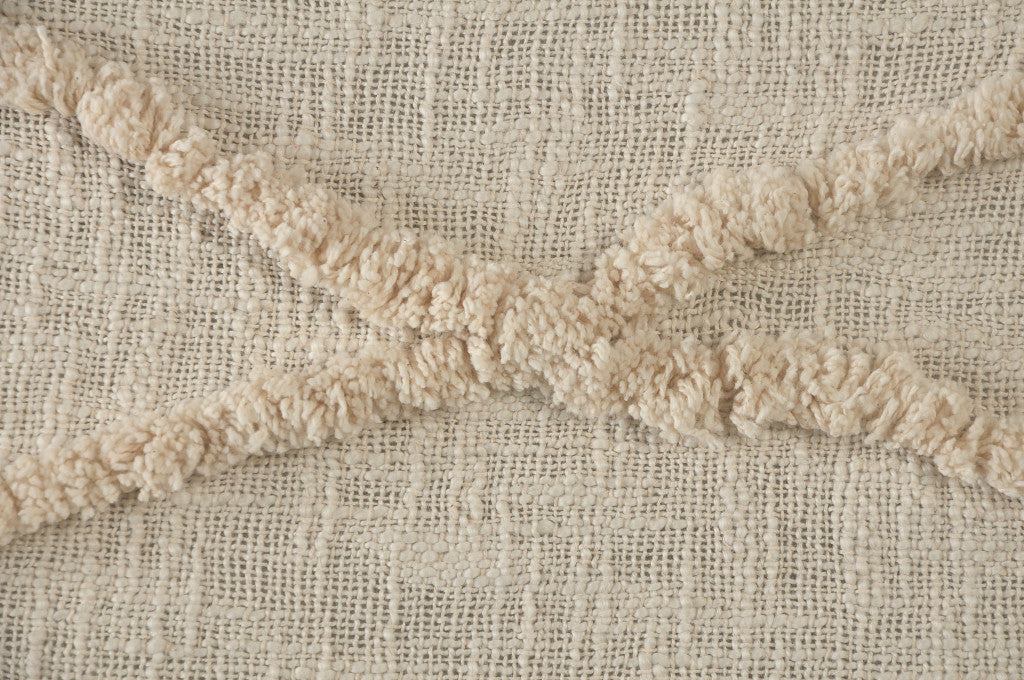 Woven Cotton Throw Blanket with Fringe - 60" X 50"