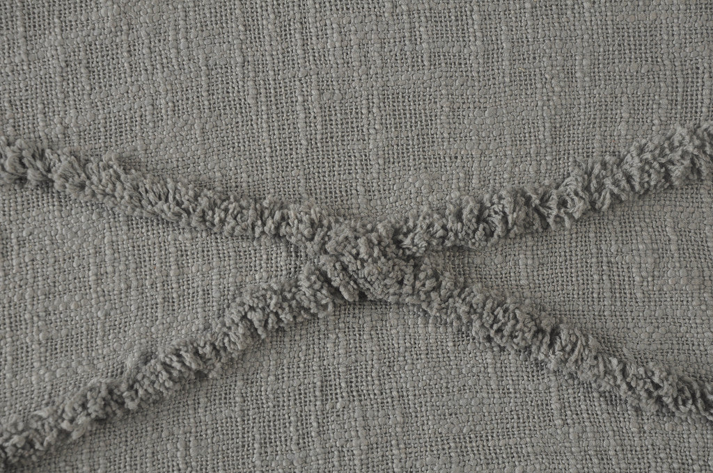 Woven Cotton Throw Blanket with Fringe - 60" X 50"