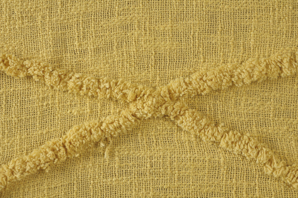 Woven Cotton Throw Blanket with Fringe - 60" X 50"
