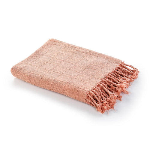 Woven Cotton Throw Blanket with Fringe - 50" X 60"