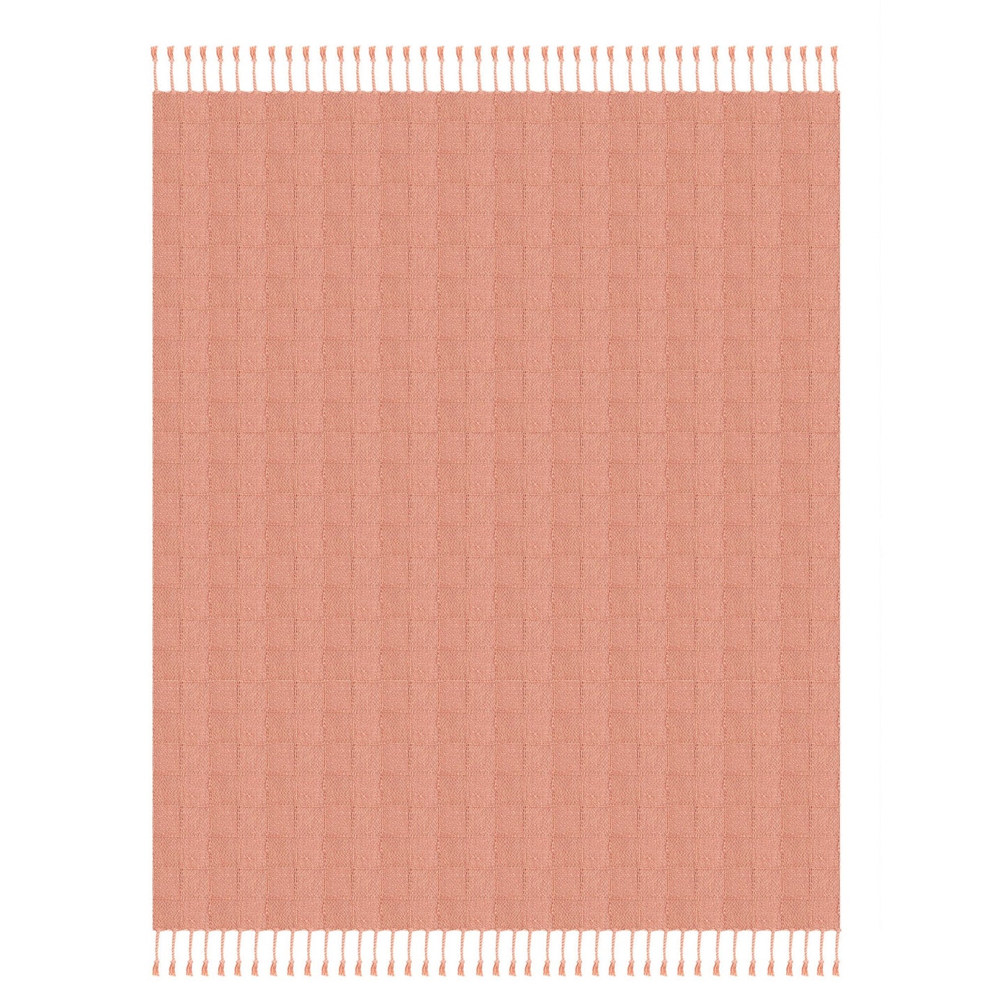 Woven Cotton Throw Blanket with Fringe - 50" X 60"