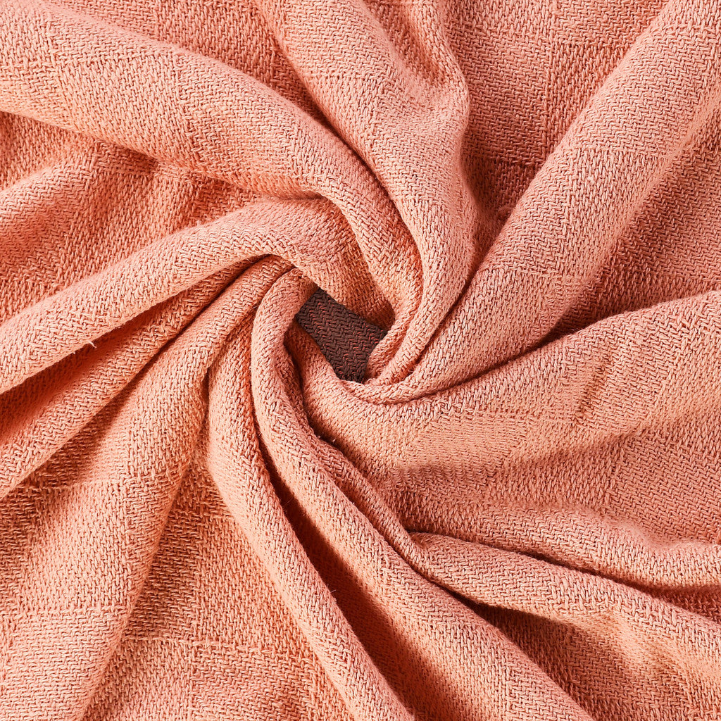 Woven Cotton Throw Blanket with Fringe - 50" X 60"