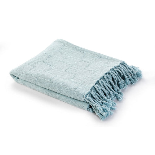 Woven Cotton Throw Blanket with Fringe - 50" X 60"