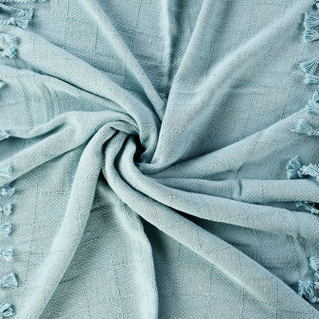 Woven Cotton Throw Blanket with Fringe - 50" X 60"