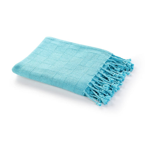 Woven Cotton Throw Blanket with Fringe - 50" X 60"