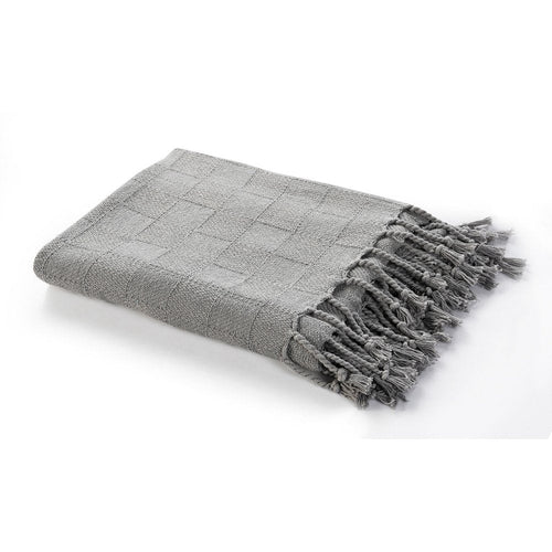 Woven Cotton Throw Blanket with Fringe - 50" X 60"
