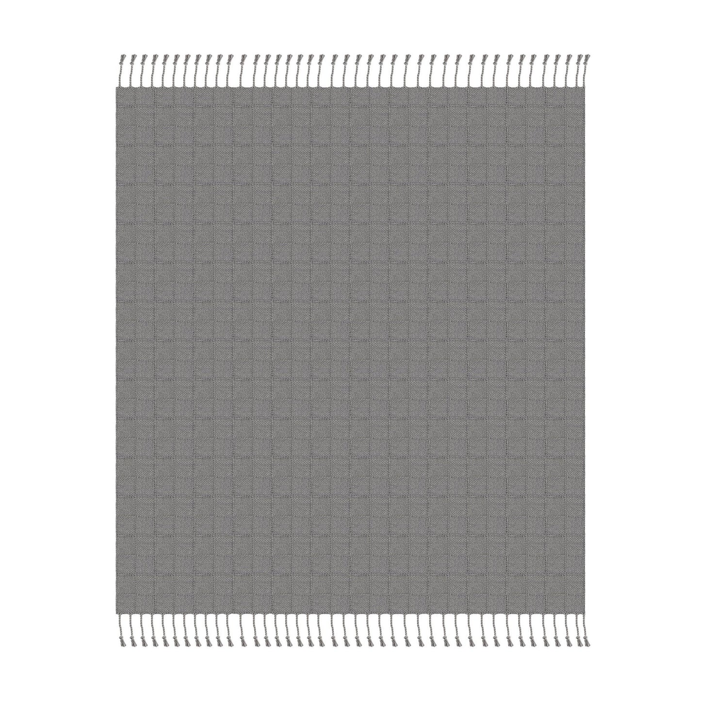 Woven Cotton Throw Blanket with Fringe - 50" X 60"