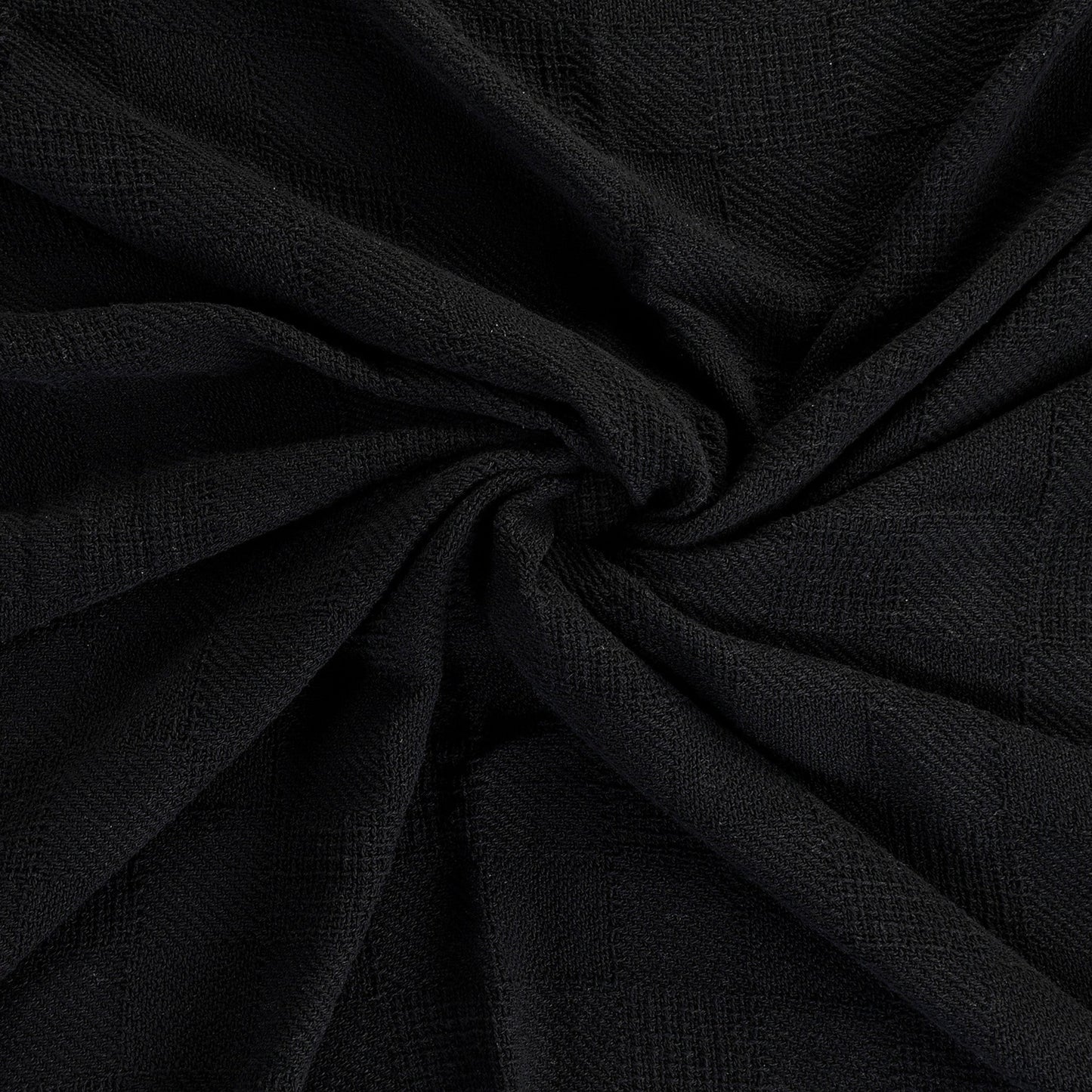 Woven Cotton Throw Blanket with Fringe - 50" X 60"
