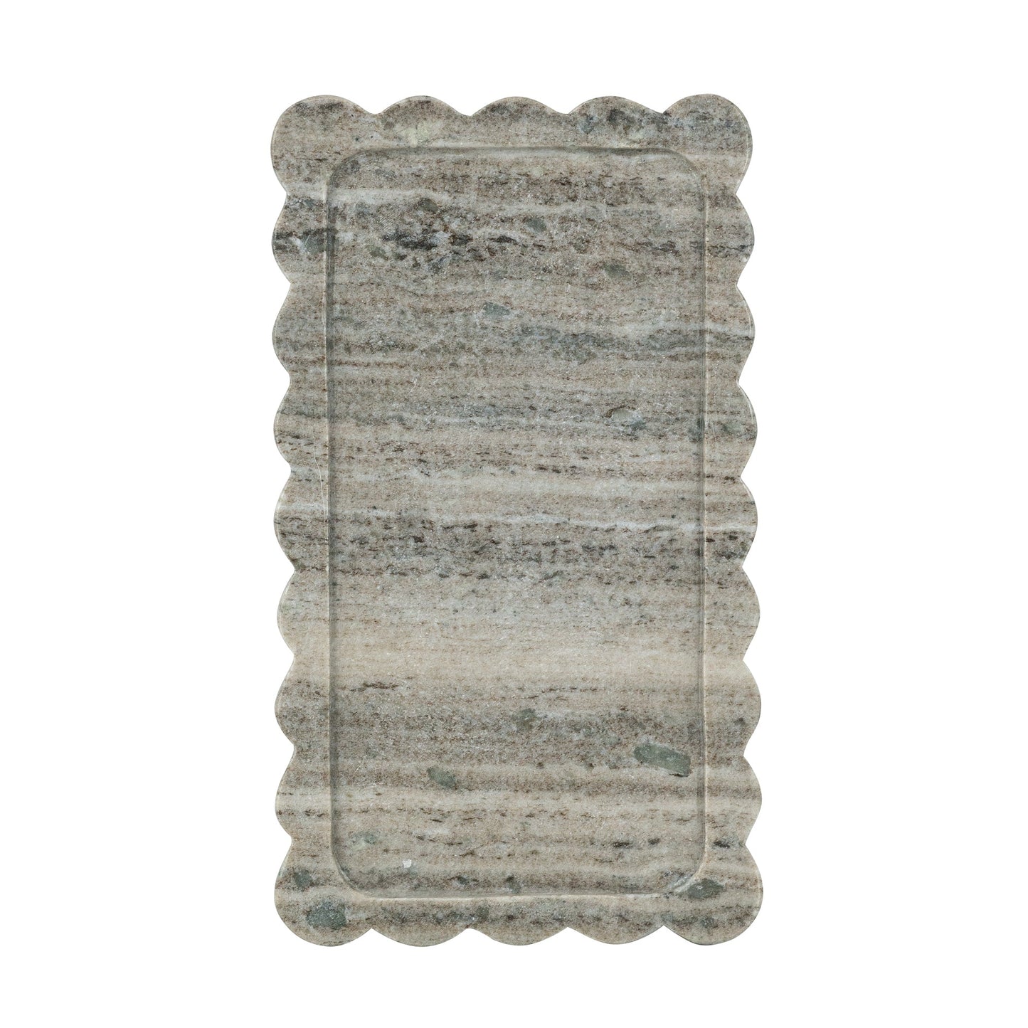 The Scalloped Marble Vanity Tray