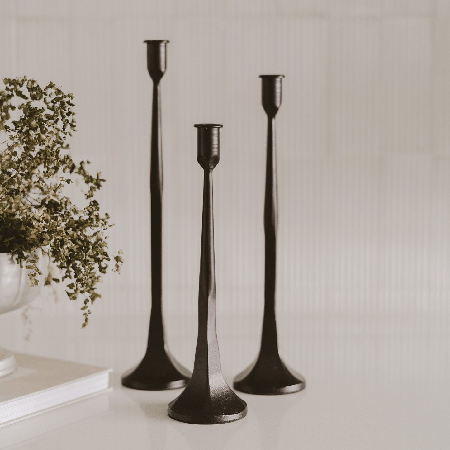 "Forge & Flame" Cast Iron Taper Holders