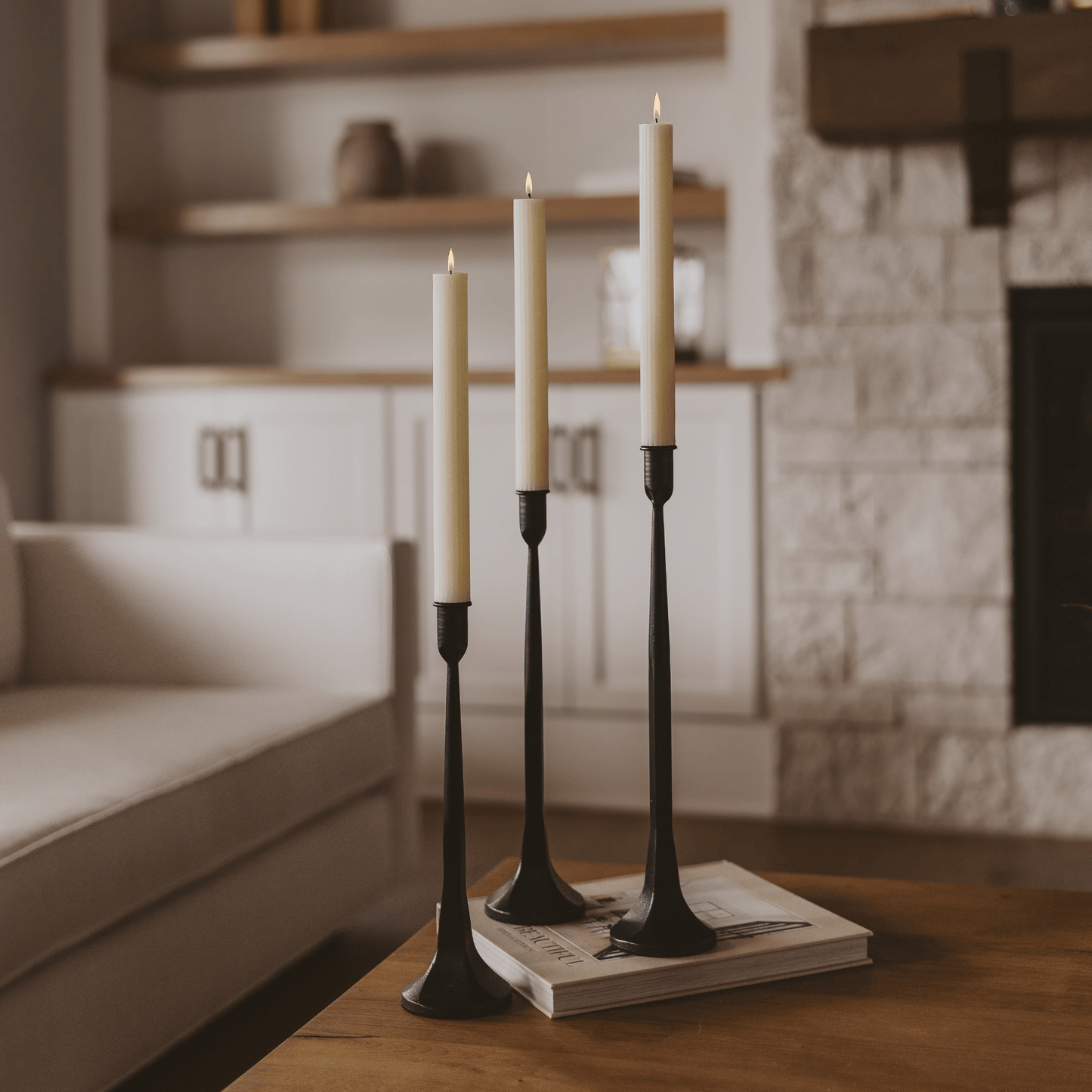 "Forge & Flame" Cast Iron Taper Holders