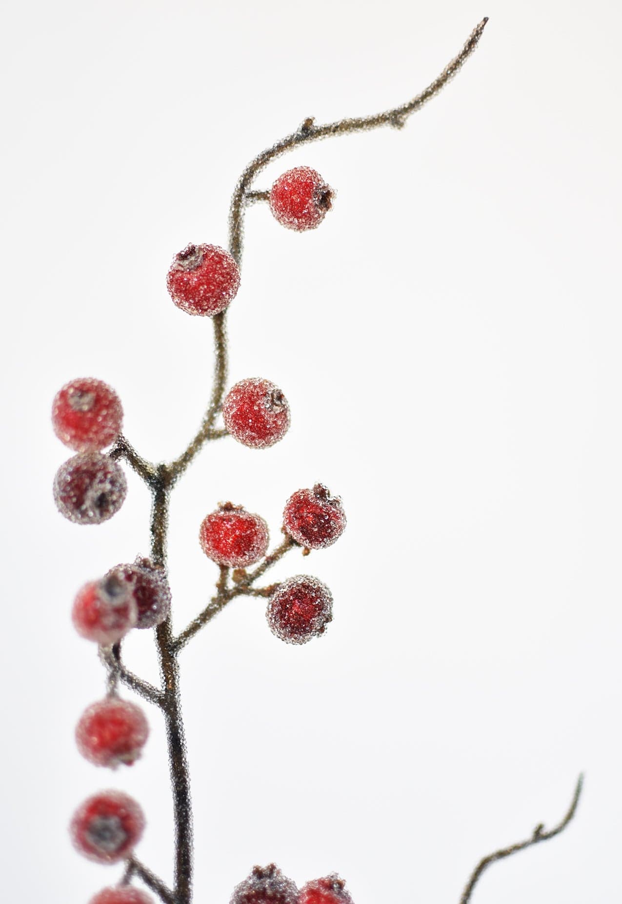 Faux Red Sugar Berry Spray Stem - 29"