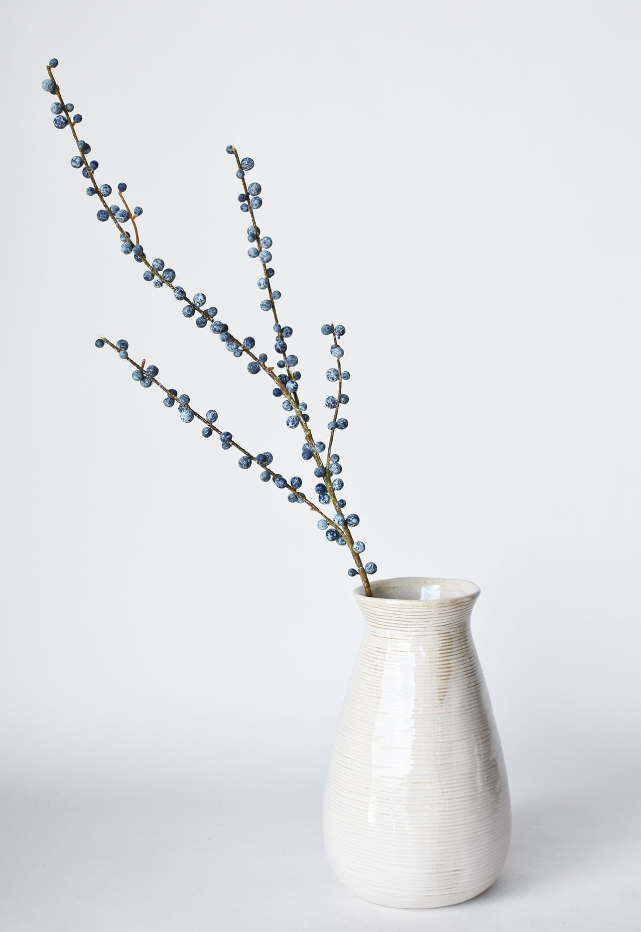 Faux Blue Berry Stem - 28"