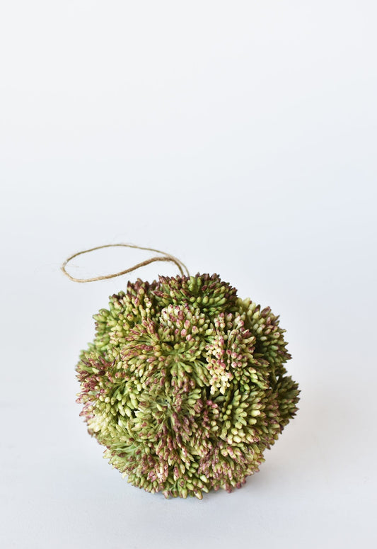 Faux Green Sedum Ball - 4"