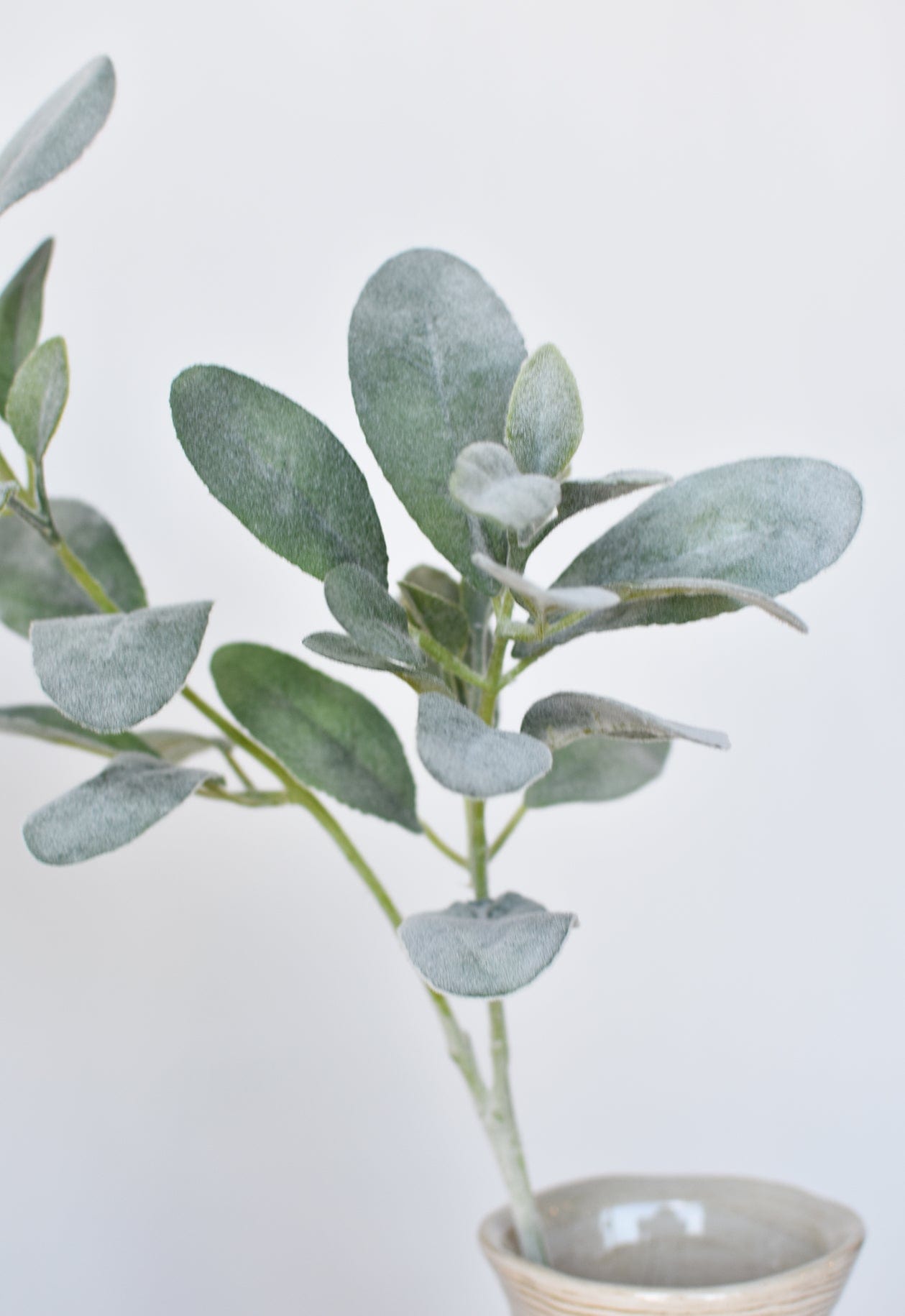 Faux Lambs Ear Leaf Stem - 28"