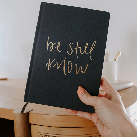 "Be Still and Know" Fabric Journal