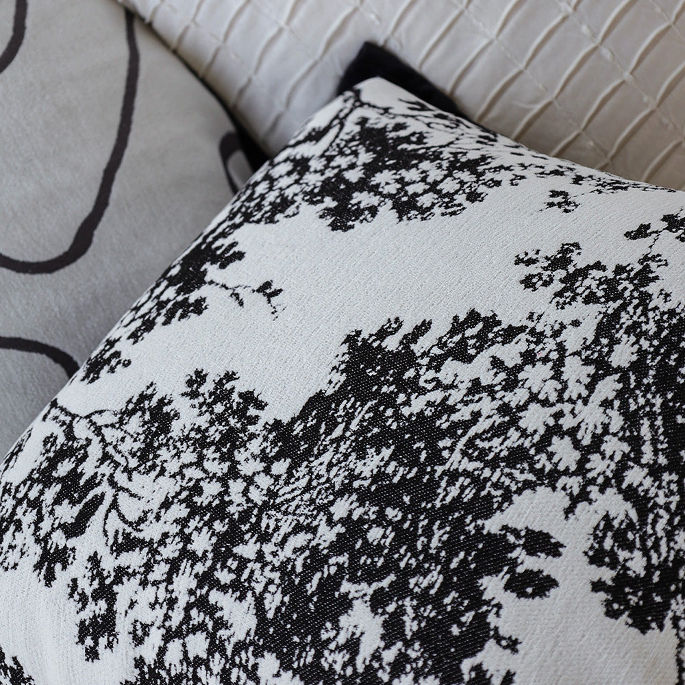 Elegant Tree Motif Chenille Throw Pillow - 18"x18"