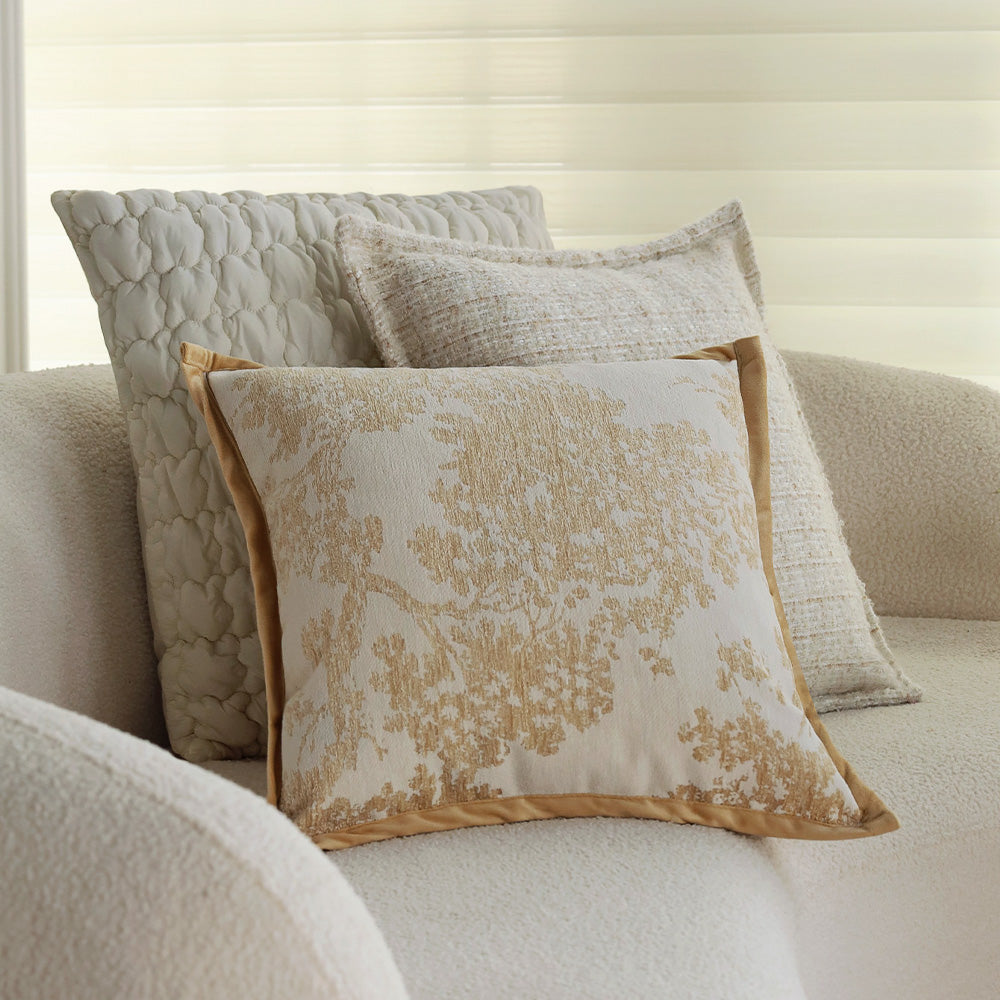 Elegant Tree Motif Chenille Throw Pillow - 18"x18"