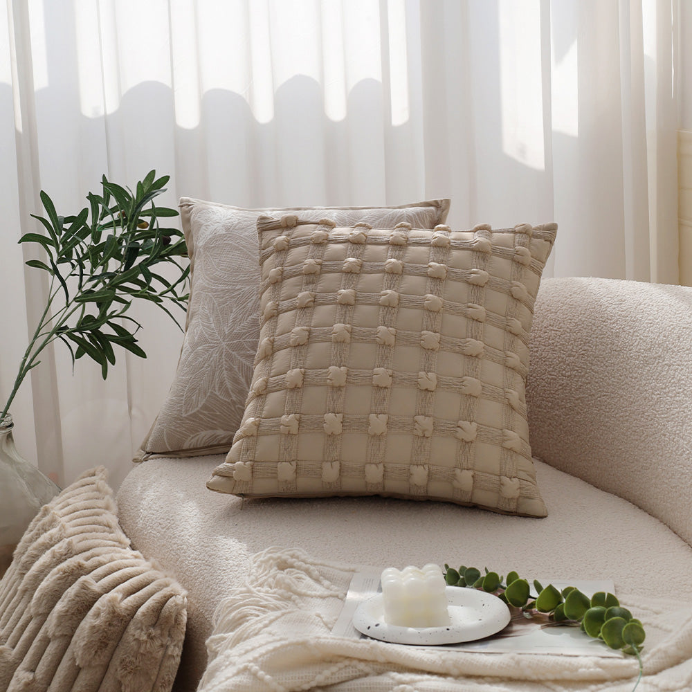Luxurious Geometric Patterned Decorative Throw Pillow Set of 2 - 18"x18" optional of inserts