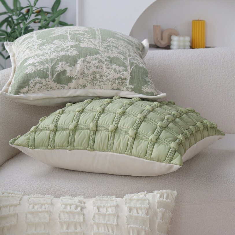 Luxurious Geometric Patterned Decorative Throw Pillow Set of 2 - 18"x18" optional of inserts