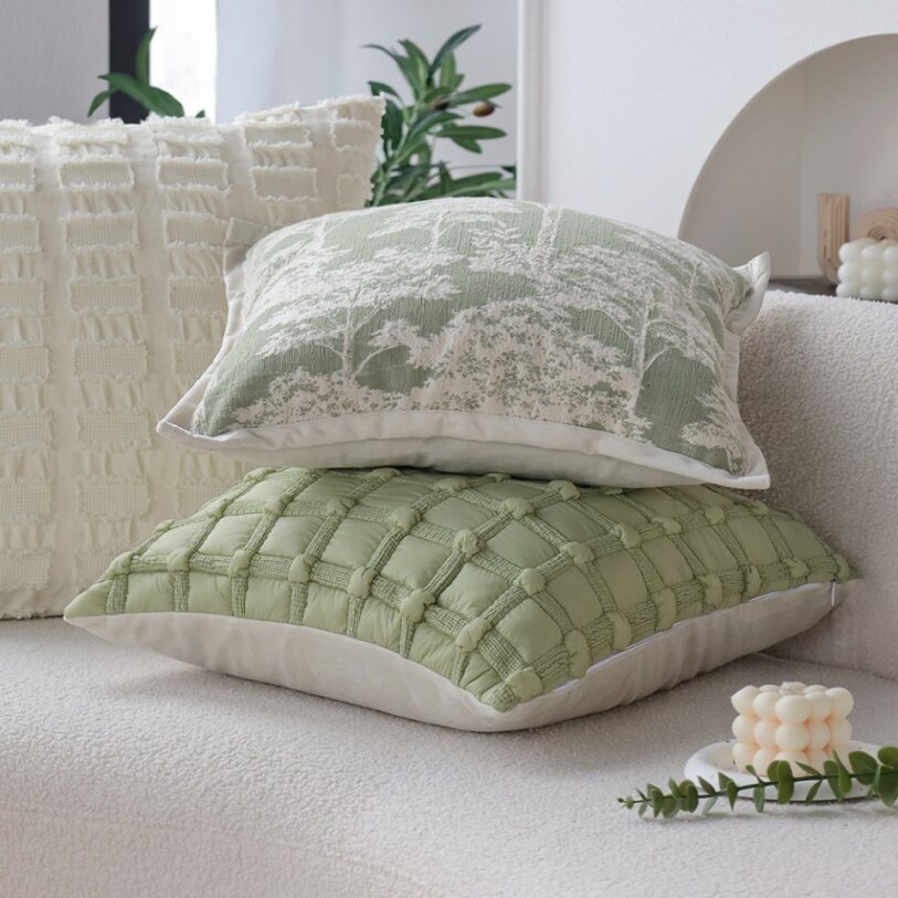 Luxurious Geometric Patterned Decorative Throw Pillow Set of 2 - 18"x18" optional of inserts