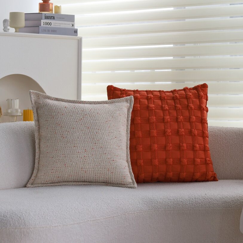 Luxurious Geometric Patterned Decorative Throw Pillow Set of 2 - 18"x18" optional of inserts
