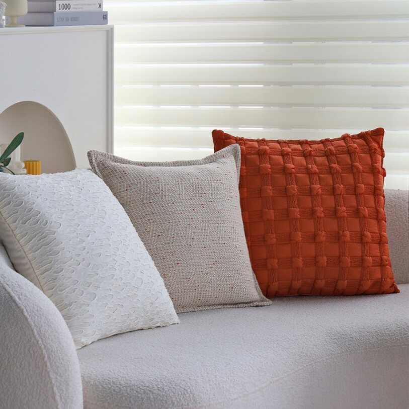Luxurious Geometric Patterned Decorative Throw Pillow Set of 2 - 18"x18" optional of inserts