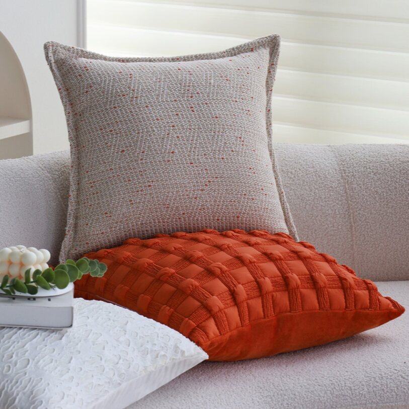 Luxurious Geometric Patterned Decorative Throw Pillow Set of 2 - 18"x18" optional of inserts