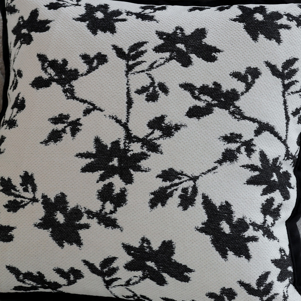 Jacquard Floral Chenille Throw Pillow, 18" x18", cover and insert