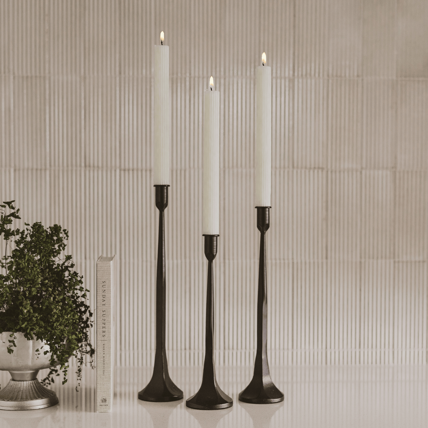 "Sculpted Grace" Tapers - Set of 3