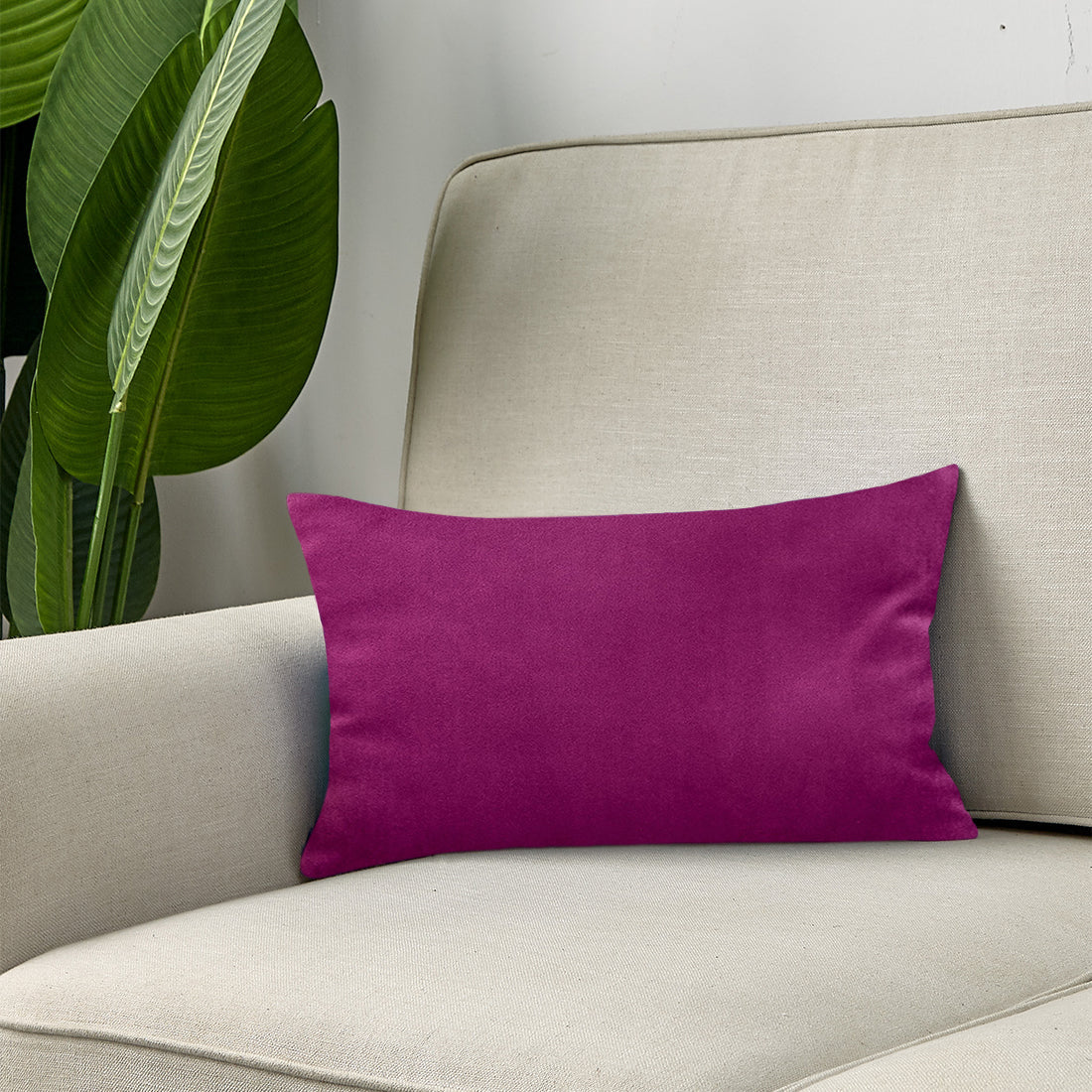 Plush Velvet Lumbar Pillow - 12''x20'' (with insert)