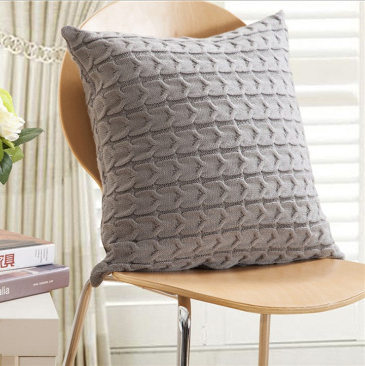 Artisan Braid Knit Throw Pillow - 18"x18" (with insert)