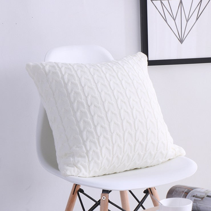 Artisan Braid Knit Throw Pillow - 18"x18" (with insert)