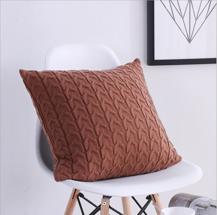 Artisan Braid Knit Throw Pillow - 18"x18" (with insert)