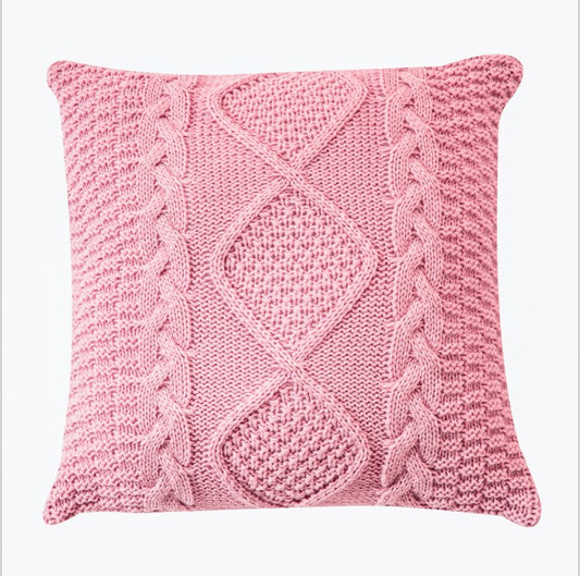 Heirloom Cable Knit Throw Pillow - 18"x18" (with insert)