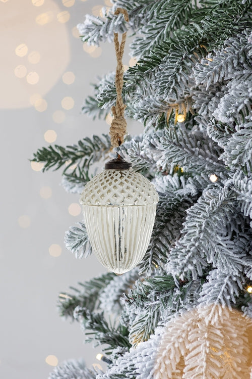 Glass Acorn Ornaments - Set of 4