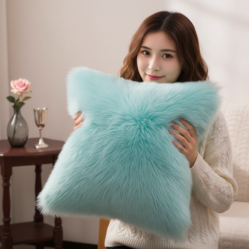 Opulent Faux Mongolian Fur Pillow (with insert)