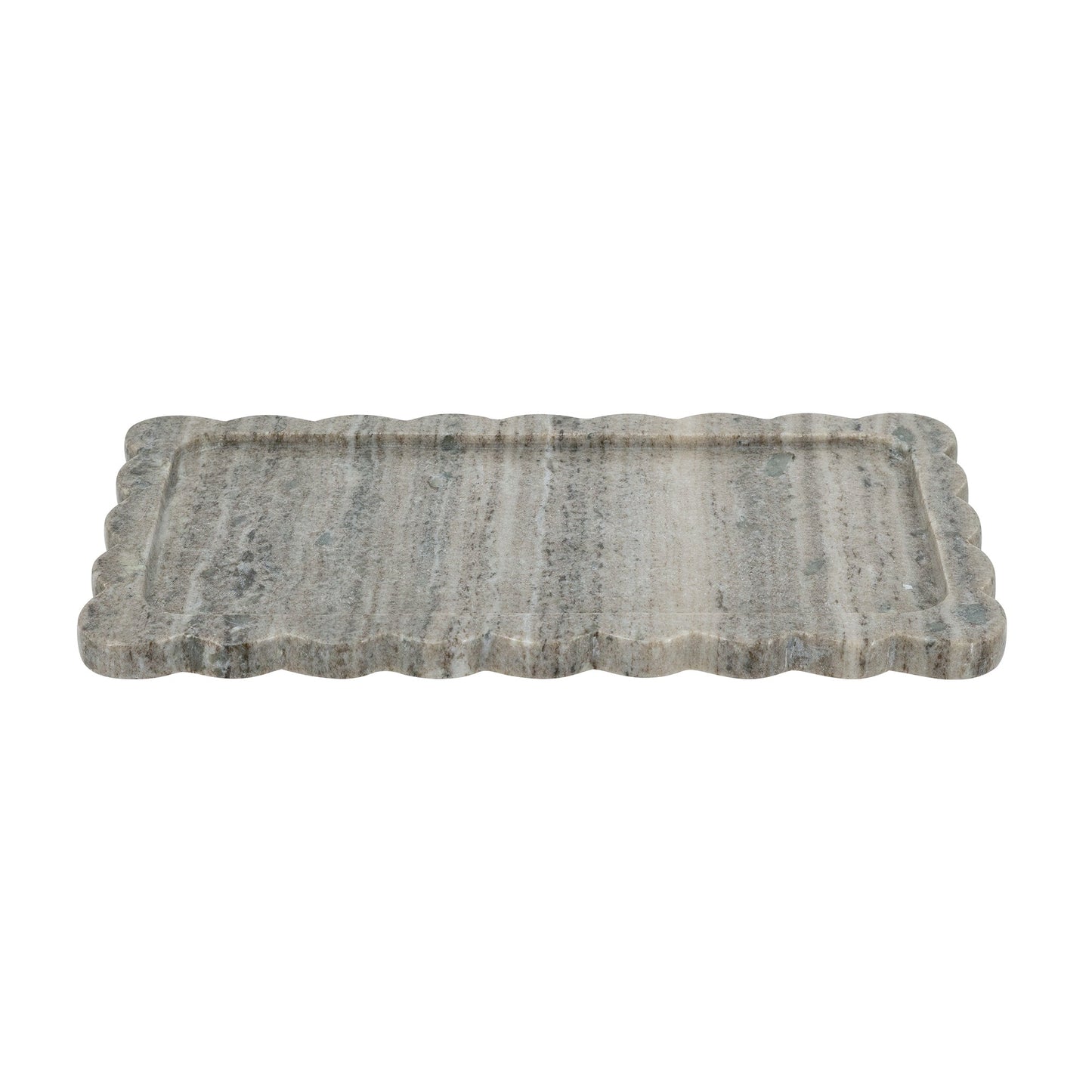 The Scalloped Marble Vanity Tray