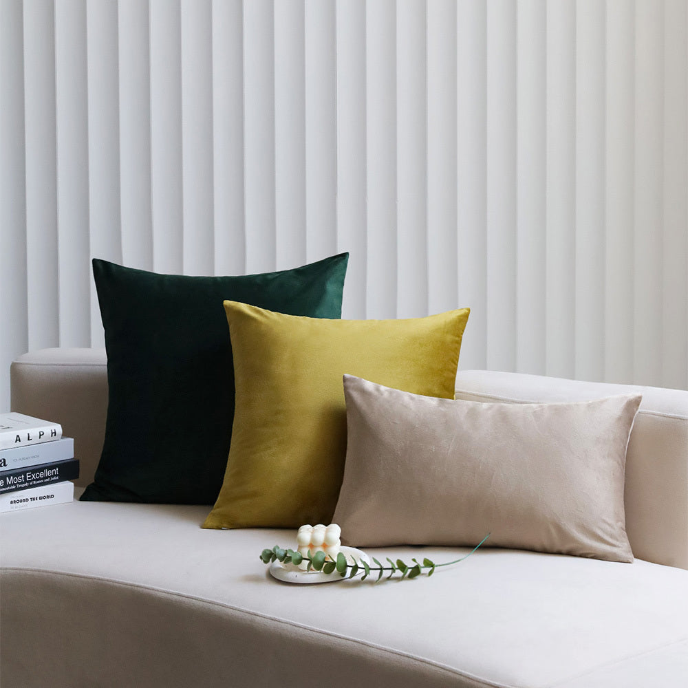 Meadowstone Velvet Throw Pillows - Set of 3 - inserts included