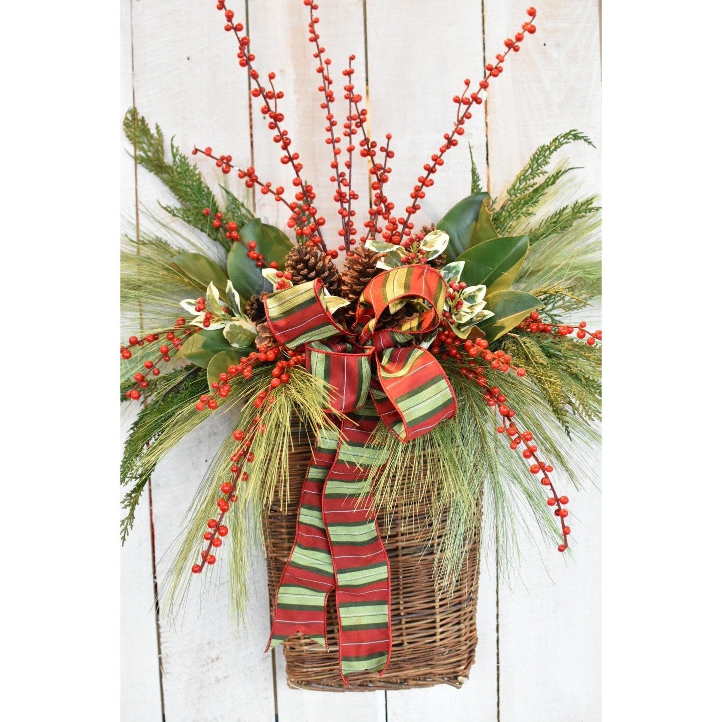 Faux Outdoor Red Berry Stem - 36"