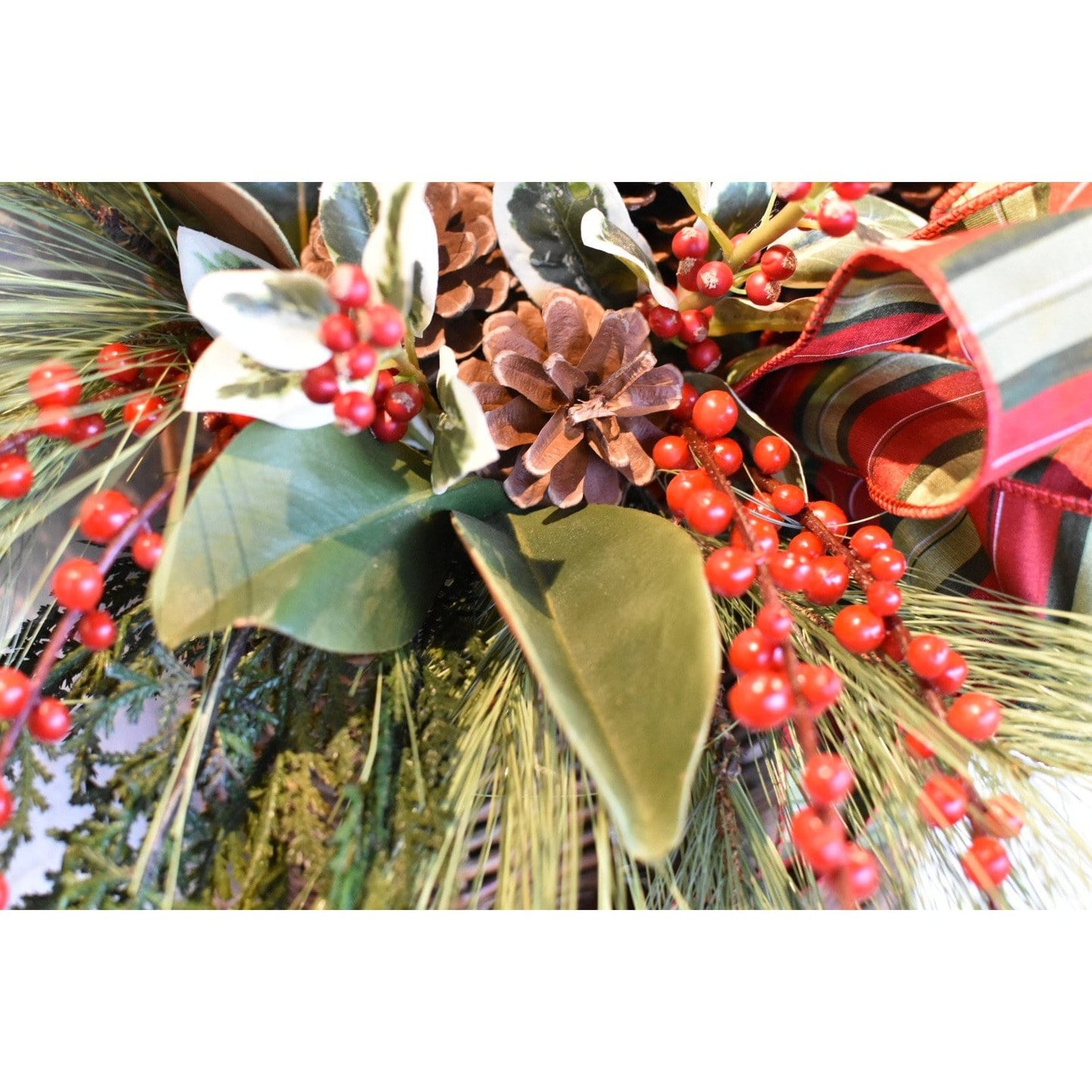 Faux Outdoor Red Berry Stem - 36"