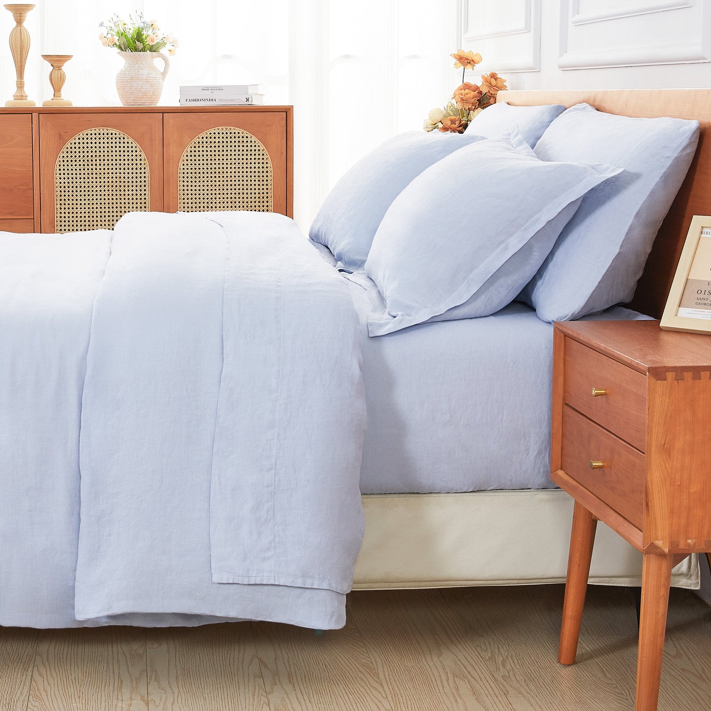 100% Belgian Flax Linen Duvet Cover Set