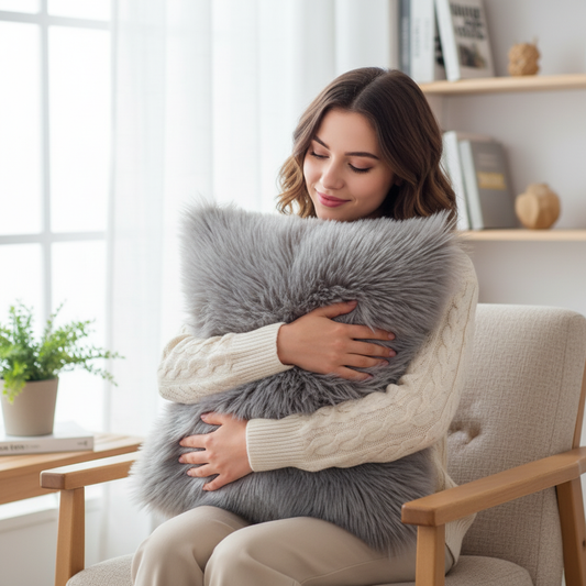 Opulent Faux Mongolian Fur Pillow (with insert)