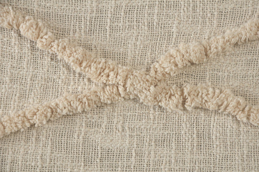 Woven Cotton Throw Blanket with Fringe - 60" X 50"